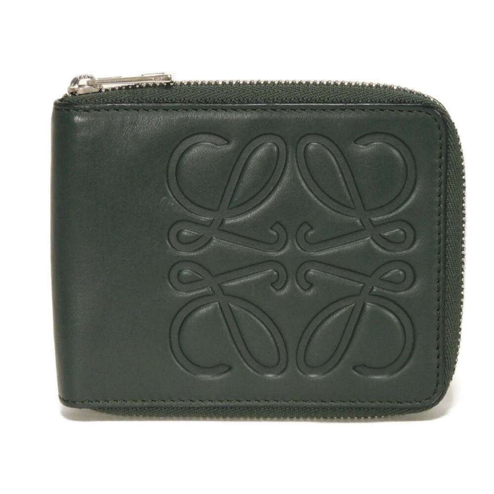 LOEWE Men's Compact Zip-Around Bifold Wallet with Anagram Embossed Design in ... - Picture 1 of 16